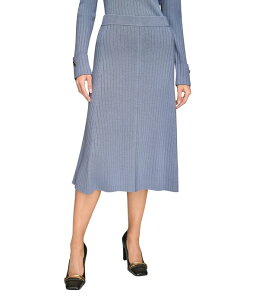 �_�i�L������ ���f�B�[�X �{�g���X�J�[�g A ���C�� ���u �~�f�B �E�[�� Donna Karan Coordinating Ribbed Wool Blend A-Line Midi Skirtempest