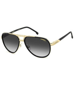 �J���[�i ���f�B�[�X �A�N�Z�T���[ �T���O���X�E�A�C�E�F�A Carrera Men's 1076/S/US 61mm Aviator Sunglasses Black Gold �u���b�N