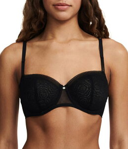 �V�����g�� ���f�B�[�X �A���_�[�E�F�A �u���W���[ �t�����[�� ���[�X �t�����[ Chantelle C Jolie Demi Floral Lace Adjustable Underwire Bra Black �u���b�N