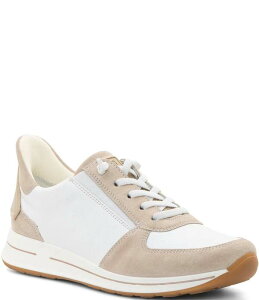 �A�� ���f�B�[�X �V���[�Y �X�j�[�J�[ �X�G�[�h ���U�[ ara Ovation Leather and Suede Sneakers White/Shell �z���C�g