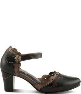 �����e�B�X�e ���f�B�[�X �V���[�Y �p���v�X ���U�[ L'ARTISTE Sayyes Perforated Leather Mary Jane Pumps Black Multi �u���b�N
