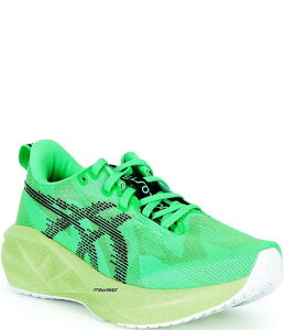 �A�V�b�N�X ���f�B�[�X �V���[�Y �X�j�[�J�[ ASICS Women's Novablast 5 Ekiden Reflective Running Shoes Vital Green/Black �u���b�N