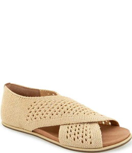 �W�F���g���\�E���Y ���f�B�[�X �V���[�Y �p���v�X �T���_�� �j�b�g Gentle Souls Laniey Stretch Knit Crosstrap Sandals Natural