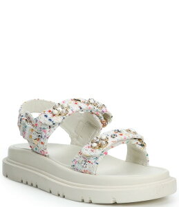�A���h ���f�B�[�X �V���[�Y �T���_�� �v���b�g�t�H�[�� ALDO Gemima Rainbow Confetti Ornamented Platform Sandals White/Multi �z���C�g