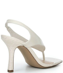 �X�e�B�[�u �}�f�� ���f�B�[�X �V���[�Y �q�[�� �T���_�� ���U�[ Steve Madden Improv Leather Thong Square Toe Croco Slingback Dressandals Bone