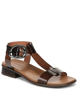 �i�`�����C�U�[ ���f�B�[�X �V���[�Y �T���_�� �A���N�� Naturalizer Brandy Big Buckle Hardware T-Strap Ankle Wrap Sandals Chocolate �`���R���[�g