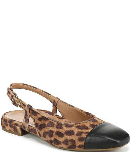 �o�C�I�j�b�N ���f�B�[�X �V���[�Y �p���v�X �v�����g �X�G�[�h �L���b�v Vionic Petaluma Leopard Print Suede Slingback Cap Toe Flats Tan Leopard �^��
