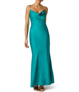 �A�h���A�i �p�y�� ���f�B�[�X �g�b�v�X �����s�[�X �T�e�� Adrianna Evening by Adrianna Papell Stretch Satin Cowl Neck Beaded Sleevlesstrapsheath Long Dress Turquoise �^�[�R�C�Y