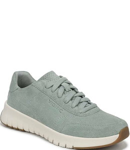 �o�C�I�j�b�N ���f�B�[�X �V���[�Y �X�j�[�J�[ �v���b�g�t�H�[�� �X�G�[�h Vionic Uptown Suede Platform Sneakers Icebergreen �O���[��
