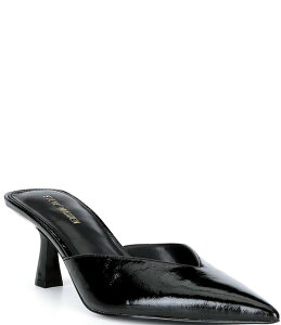 �X�e�B�[�u �}�f�� ���f�B�[�X �V���[�Y �p���v�X ���U�[ Steve Madden Mod Crinkleather Mule Pumps Black �u���b�N