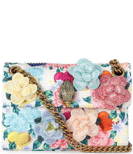 �J�[�g�W�F�C�K�[�����h�� ���f�B�[�X �o�b�O �~�j Kurt Geiger London Mini Kensington Flower Crossbody Bag Blue/Pink Floral Multi �u���[