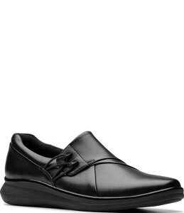 �N���[�N�X ���f�B�[�X �V���[�Y �X���b�|���E���[�t�@�[ ���[�X ���U�[ Clarks Artisan Lynell Slip Leather Bungee Lace Slip-Ons Black �u���b�N
