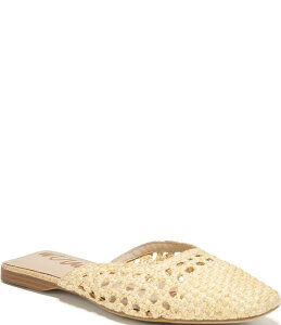 �T���G�f���}�� ���f�B�[�X �V���[�Y �p���v�X Sam Edelmanola Woven Raffia Square Toe Mules Bleach Beechwood