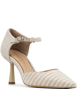 �h�i���h�v���l�[�� ���f�B�[�X �V���[�Y �q�[�� ���l�� Donald Pliner Epyc Striped Linen Pointed Toe Pumps Almond �X�g���C�v