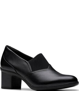 �N���[�N�X ���f�B�[�X �V���[�Y �p���v�X ���U�[ �q�[�� Clarks Artisan Shaya Tess Leather Block Heel Pumps Black �u���b�N