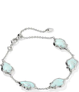 �P���h���X�R�b�g ���f�B�[�X �A�N�Z�T���[ �u���X���b�g�E�o���O���E�A���N���b�g Kendra Scott Adriana Scallop Frame Delicate Chain Line Bracelet Silver Sea Green Chrysocolla �O���[��