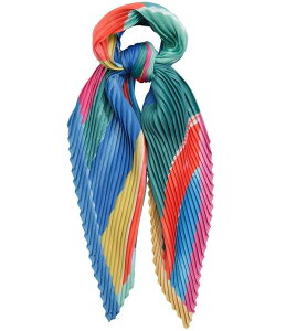 �G�R�[ ���f�B�[�X �A�N�Z�T���[ �}�t���[�E�X�g�[���E�X�J�[�t �v���[�c Echo Painterly Composition Pleatediamond Scarf Pebble