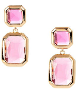 �f�B���[�Y ���f�B�[�X �A�N�Z�T���[ �s�A�X�E�C�������O Dillard's Resin Stone Square Double Drop Earrings Gold/Pink �s���N