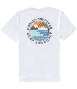 �n�[���[ �����Y �g�b�v�X �V���c Hurley Leftshort Sleeve T-Shirt White �z���C�g
