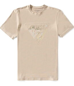 �Q�X �����Y �g�b�v�X �V���c �O���t�B�b�N Guess Triangle Graphic Short Sleeve T-Shirt Pasadena Stone �X�g�[��