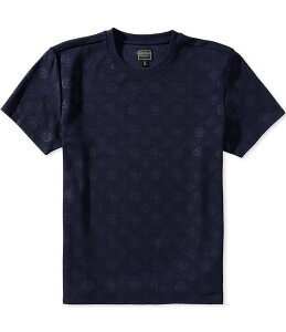 �Q�X �����Y �g�b�v�X �V���c �j�b�g Guess Nico Embossed Knit Short Sleeve Pullover Smart Blue �u���[