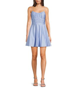 �n�j�[�A���h���[�W�[ ���f�B�[�X �g�b�v�X �����s�[�X �~�j Honey and Rosie Shirred Corseted Bodice Fit And Flare Mini Dressky