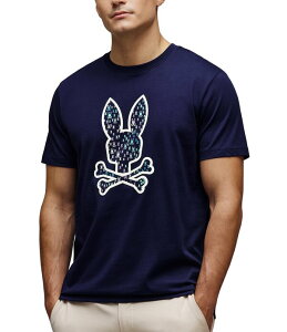 �T�C�R�o�j�[ �����Y �g�b�v�X �V���c �O���t�B�b�N Psycho Bunny Nev Bunny Graphic T-Shirt Evening Blue �u���[
