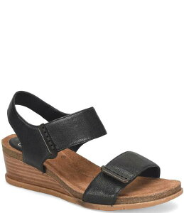 �\�t�g ���f�B�[�X �V���[�Y �T���_�� ���U�[ Sofft VerdiI Adjustableather Wedge Sandals Black �u���b�N