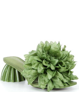 �Z�V���A �j���[���[�N ���f�B�[�X �V���[�Y �T���_�� Cecelia New York Dahlia Flower Ornament Banded Slide Sandals Green �O���[��