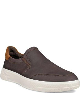 �G�R�[ �����Y �V���[�Y �X���b�|���E���[�t�@�[ �X�j�[�J�[ ECCO Men's Move Nubuck Slip On Sneakers Coffee/Camel �L������