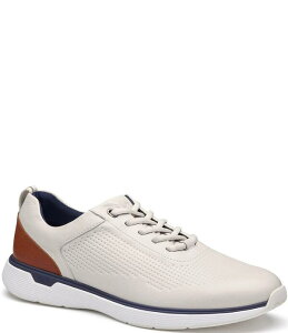 �W�����X�g���A���h�}�[�t�B�[ �����Y �V���[�Y �X�j�[�J�[ ���[�X ���U�[ Johnston & Murphy Men's XC4 Prentiss 2 Embossed Waterproof Leather U-Throat Lace Up Sneakers White �z���C�g