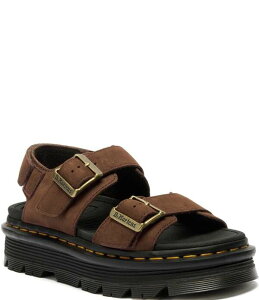 �h�N�^�[�}�[�`�� ���f�B�[�X �V���[�Y �T���_�� �v���b�g�t�H�[�� Dr. Martens Women's Zebzag Nubuck Platform Sandalsepia Brown �u���E��