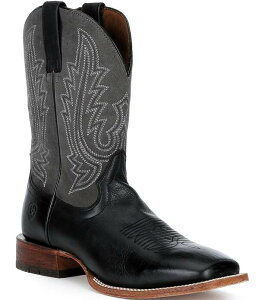 �A���A�g �����Y �V���[�Y �u�[�c�E���C���u�[�c �X�G�[�h ���U�[ Ariat Men's County Roads Leather and Suede Wide Square Toe Cowboy Boots Nightshade Black/Gunmetal Grey �u���b�N