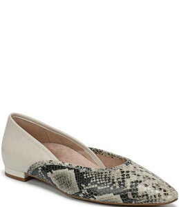 �o�C�I�j�b�N ���f�B�[�X �V���[�Y �p���v�X �v�����g ���U�[ Vionic Gracia Leather Snake Print Flats Cream Snake �N���[��