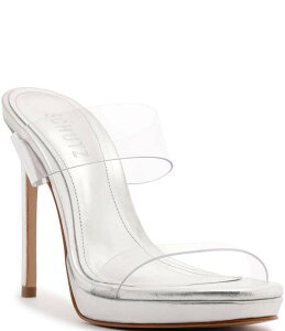 �V���b�c ���f�B�[�X �V���[�Y �T���_�� �q�[�� Schutz Ariella Clear Banded Higheel Stiletto Dressandals Transparent/Silver �V���o�[