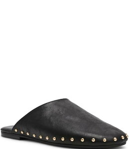 �X�e�B�[�u �}�f�� ���f�B�[�X �V���[�Y �p���v�X ���U�[ Steve Madden Pearson Leather Studded Clogs Black �u���b�N