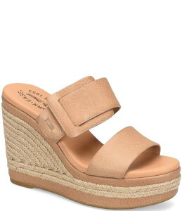 �R�[�N�C�[�Y ���f�B�[�X �V���[�Y �X���b�|���E���[�t�@�[ �T���_�� ���U�[ Kork-Ease Raya Leather Banded High Wedge Sandals Natural