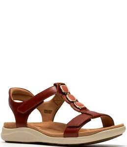 �N���[�N�X ���f�B�[�X �V���[�Y �p���v�X �T���_�� ���U�[ Clarks Artisan Kitly Gem Leather Sandals Burnt Orange �I�����W