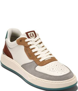 �R�[���n�[�� �����Y �V���[�Y �X�j�[�J�[ �X�G�[�h ���U�[ Cole Haan Men's GrandPro Crossover Leather and Suede Perforatedetail Sneakers Ivory/CH Golden Honey/Mediterranean �A�C�{���[