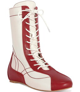 �A�U���A ���� ���f�B�[�X �V���[�Y �p���v�X �u�[�c ���[�X Azalea Wang Passer Sporty Lace Up Mid Boots Red ���b�h