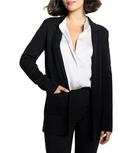 �j�b�N�A���h�]�[ ���f�B�[�X �A�E�^�[ �R�[�g �u���U�[ �j�b�g NIC + ZOElegant Knit Notch Lapelong Sleeve Blazer Black Onyx �u���b�N