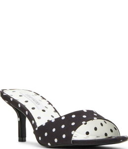 �X�e�B�[�u �}�f�� ���f�B�[�X �V���[�Y �q�[�� �h�b�g�� �h�b�g �T���_�� Steve Madden Kendrix Polka Dot Dressandals Black/White �z���C�g
