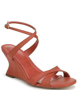 �T���G�f���}�� ���f�B�[�X �V���[�Y �q�[�� �T���_�� �A���N�� Sam Edelman Davi Raffiankle Wrap Wedge Dressandals Coral Clay �R�[����