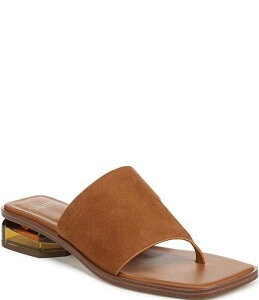 �t�����R�T���g ���f�B�[�X �V���[�Y �T���_�� �X�G�[�h �q�[�� Sarto by Franco Sarto Jimena Suede Square Toe Clear Heel Thong Sandalsaddle