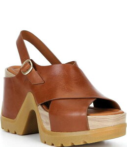 �\���� ���f�B�[�X �V���[�Y �T���_�� �v���b�g�t�H�[�� ���U�[ �q�[�� Sorel Roam'N Rise Heeleather Slingback Block Heel Platform Sandals Iced Tea/Gum