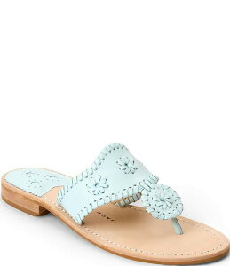 �W���b�N���W���[�X ���f�B�[�X �V���[�Y �T���_�� ���U�[ Jack Rogers Jacks Leather Woven Detail Thong Sandalsaltwater Blue �u���[