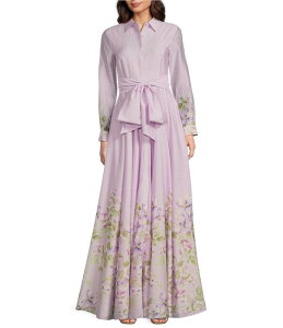 �A���b�N�X�}���[ ���f�B�[�X �g�b�v�X �����s�[�X A ���C�� Alex Marie Cherylong Sleeve A-Line Gown Lilac Floral ���C���b�N