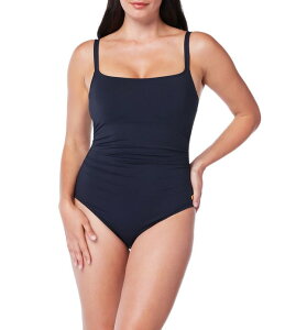 �u���[���b�h�r�[�e�B ���f�B�[�X �g�b�v�X �����s�[�X Bleu Rod Beattie Solid Kore Scoop Neck Side Shirred Underwire One Piece Swimsuit Black �u���b�N