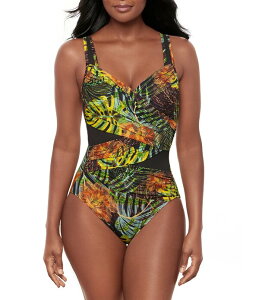 �~���N���X�[�c ���f�B�[�X �g�b�v�X �����s�[�X Miraclesuit Sunset Islet Madero Underwire Surplice One Piece Swimsuit Black/Multi �u���b�N