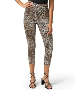 �q���[ ���f�B�[�X �{�g���X �J�W���A���p���c �f�j�� �L���b�v ���M���X HUE Leopard Ultra Soft Denim Capri Leggings Brown �u���E��